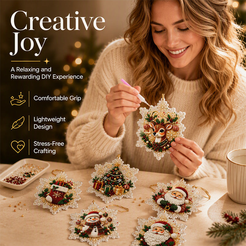 🎄 50% dto. – ¡oferta limitada! Set de adornos navideños para pintar – DIY creativo, colgantes festivos. Decora tu árbol con encanto! ✨🥳