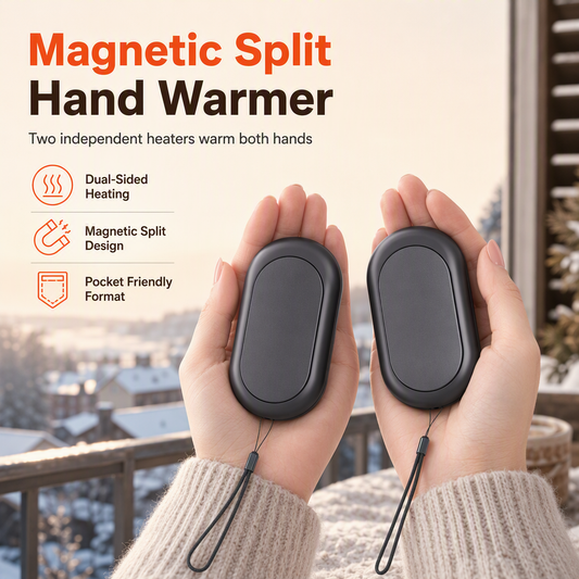 Calentador de Manos Magnético 2 en 1 Recargable, Mini Portátil Eléctrico USB
