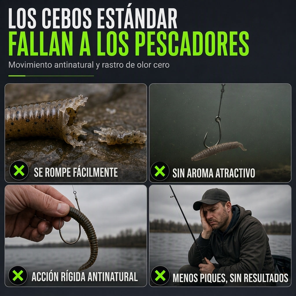 🎣 ¡50% DE DESCUENTO! ✨ Señuelos Suaves de Pesca Tipo Lombriz – Con Aroma, Realistas y Duraderos 🌊