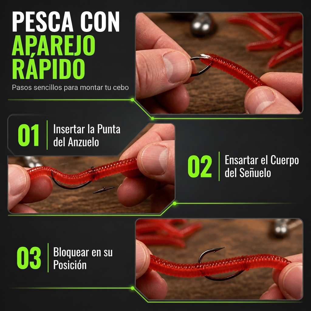 🎣 ¡50% DE DESCUENTO! ✨ Señuelos Suaves de Pesca Tipo Lombriz – Con Aroma, Realistas y Duraderos 🌊