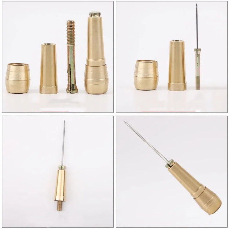 ⏳Time-Limited Special⏰5PCS Leather Sewing Awl Kit – High-Strength Steel & Copper Handle