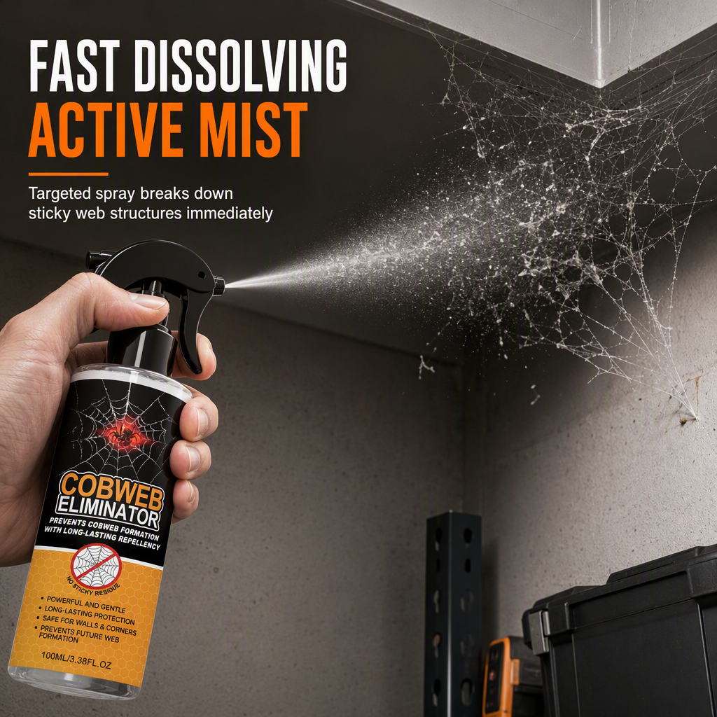 ⏳🔥LIMITED-TIME 50% OFF! ⏰100ml Cobweb Removal Spray and Wall Cleaner