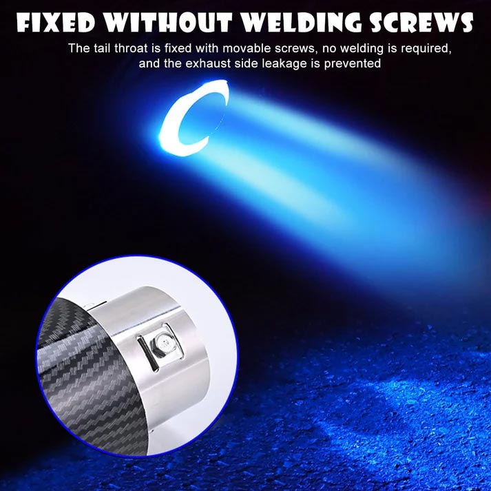 Punta de Escape Universal con Luz LED para Auto