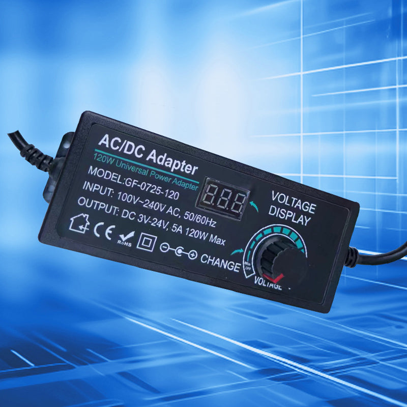 📢📢40% OFF !! ⏰Adjustable 3V-24V 3A Universal AC/DC Power Adapter