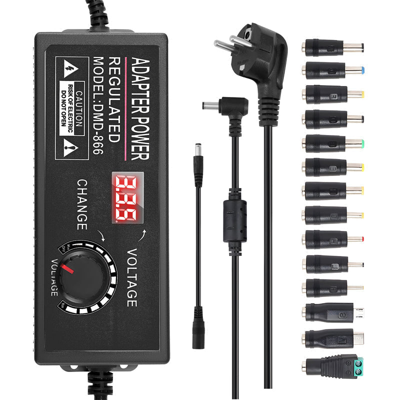 📢📢40% OFF !! ⏰Adjustable 3V-24V 3A Universal AC/DC Power Adapter