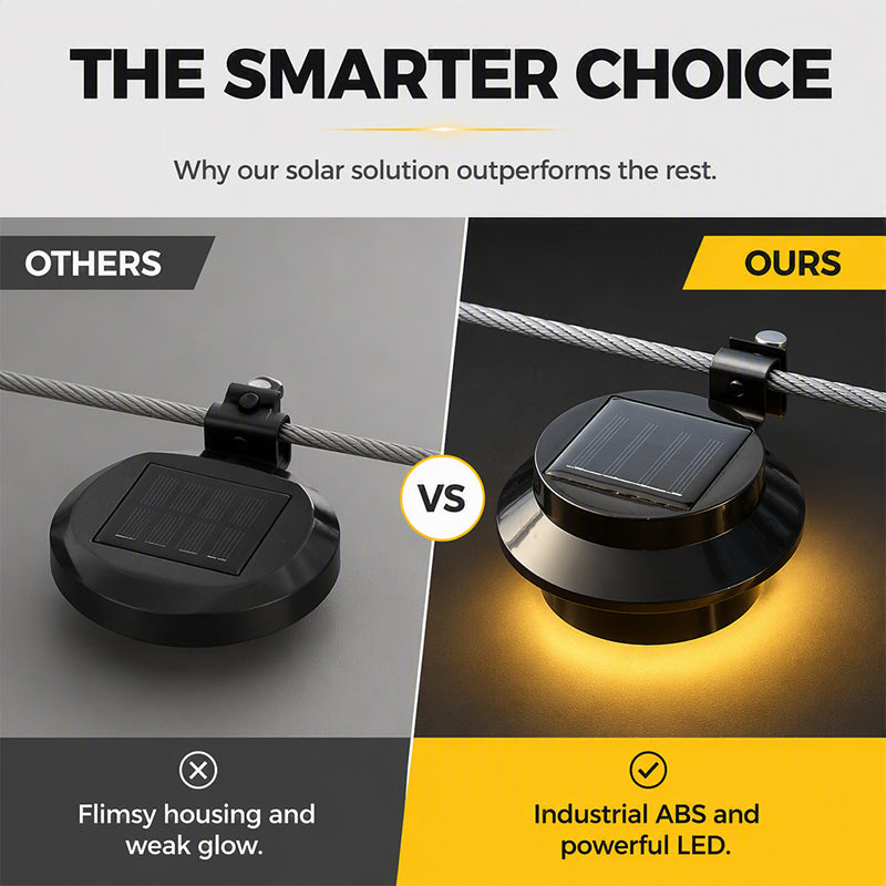 ☀️ 50% dto. Luces solares eco-bright – cero coste eléctrico, iluminación toda la noche. Resistentes a la intemperie, ABS y acrílico de alta calidad! ✨🏡