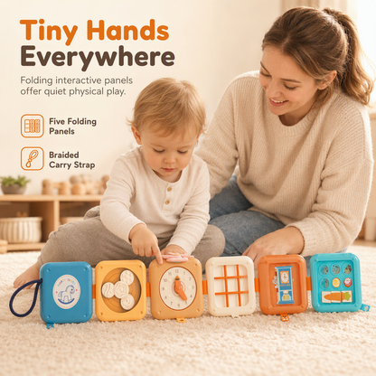 🧸 ¡50% de Descuento! ✨ Juguete Apilable Busy Ball – Cubo de Actividades Multifaceta y Portátil 🎈