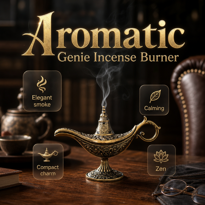 🪔 50% dto. + 1+1 gratis – Quemador de incienso lámpara de Aladino retro – aleación premium, diseño vintage. Calma mística para cualquier espacio! ✨🪄
