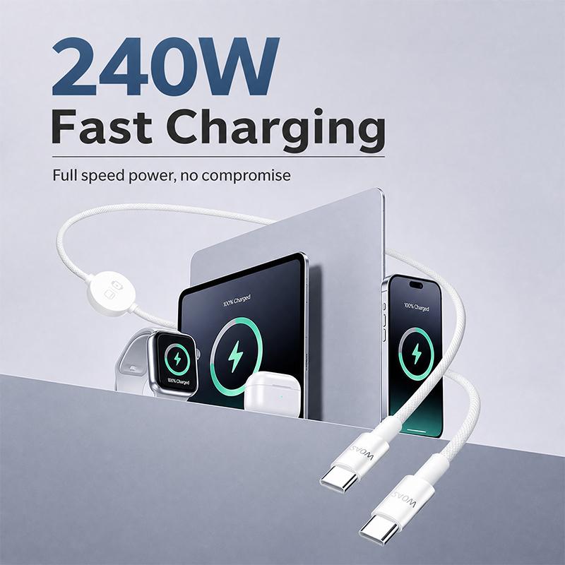 📱 ¡Precio especial de último día! ⌚ Cable de carga rápida multidispositivo: cargador de reloj con conector a presión y alimentación USB-C.