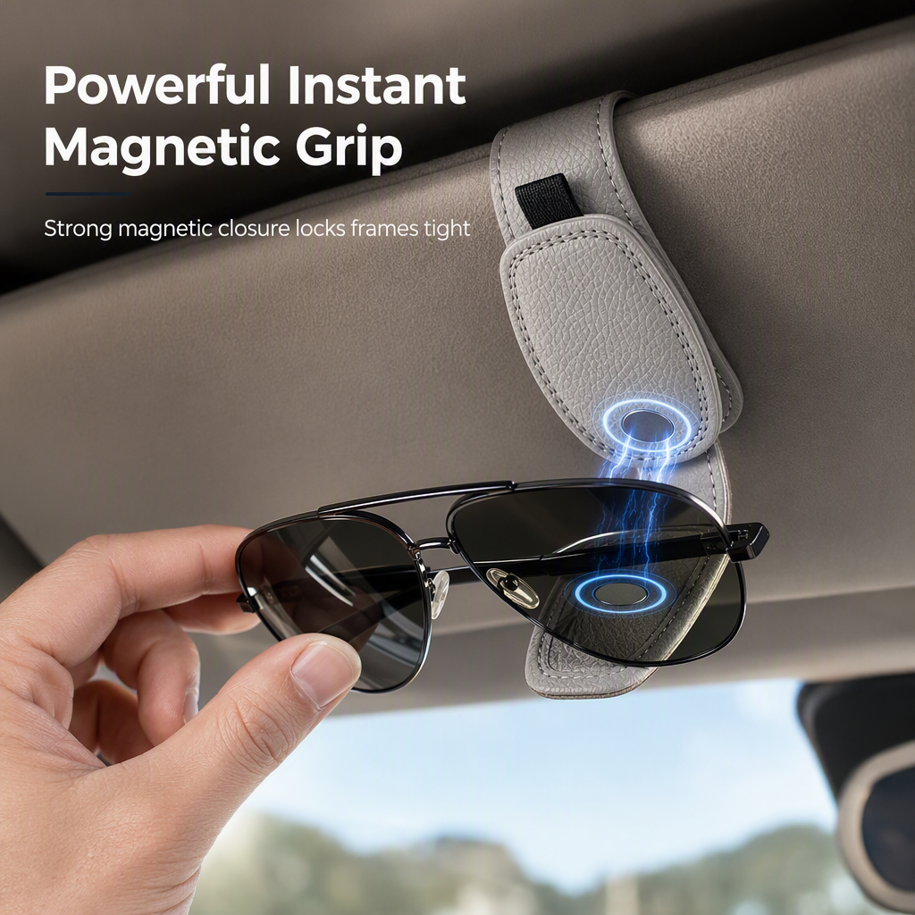 ⏳ 50% DE DESCUENTO | Soporte magnético doble para gafas de auto
