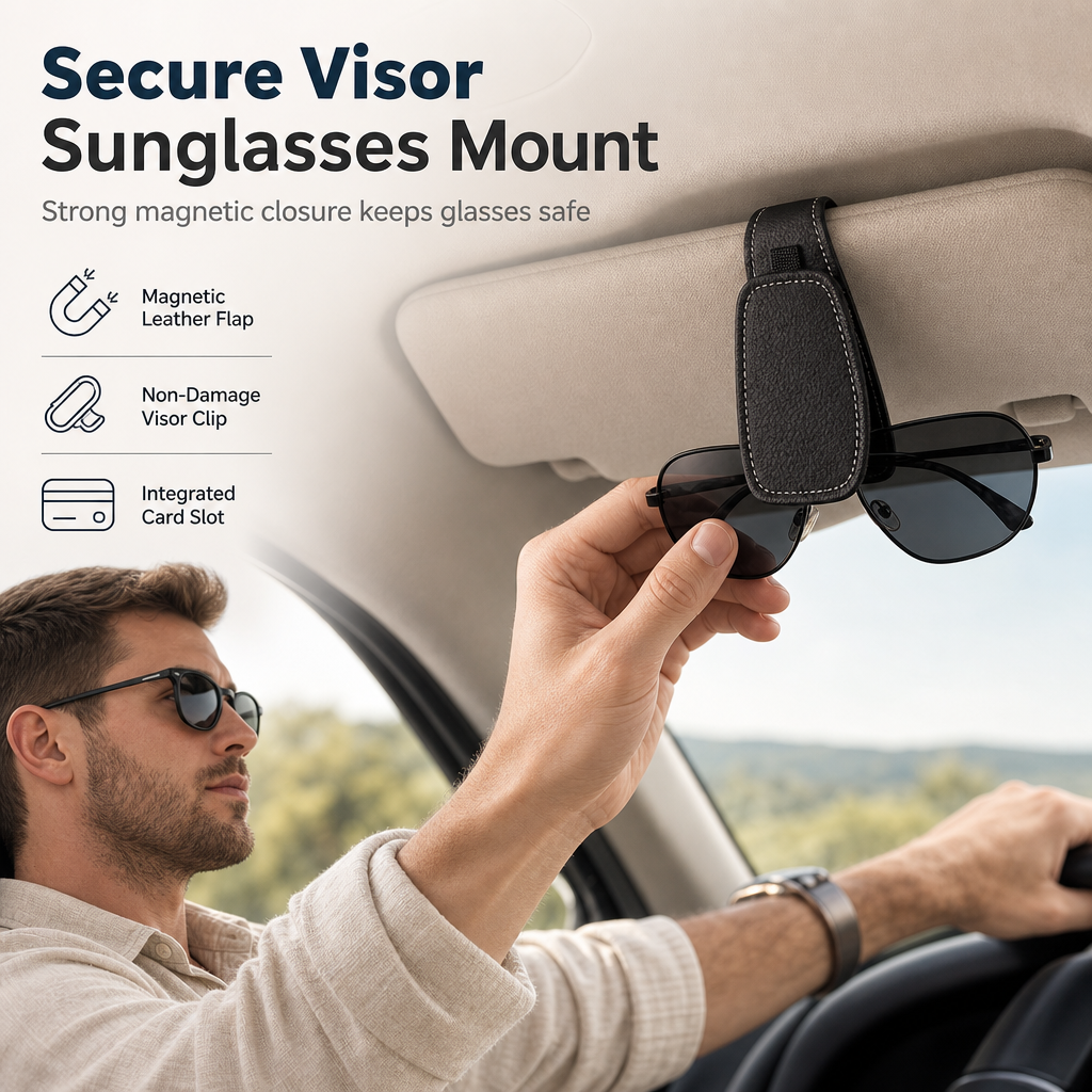 ⏳ 50% DE DESCUENTO | Soporte magnético doble para gafas de auto
