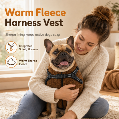 ⏳50% Descuento💥Abrigo Térmico de Invierno con Arnés Integrado y Bandas Reflejantes para Perros🐶❄️