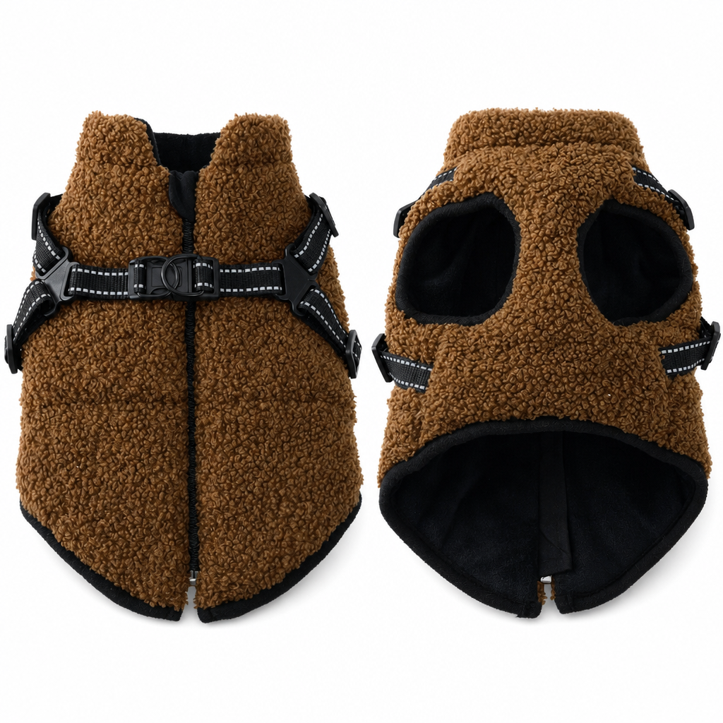 ⏳50% Descuento💥Abrigo Térmico de Invierno con Arnés Integrado y Bandas Reflejantes para Perros🐶❄️