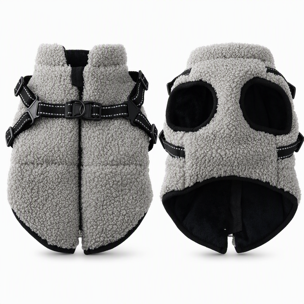 ⏳50% Descuento💥Abrigo Térmico de Invierno con Arnés Integrado y Bandas Reflejantes para Perros🐶❄️