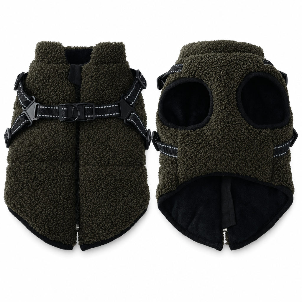 ⏳50% Descuento💥Abrigo Térmico de Invierno con Arnés Integrado y Bandas Reflejantes para Perros🐶❄️