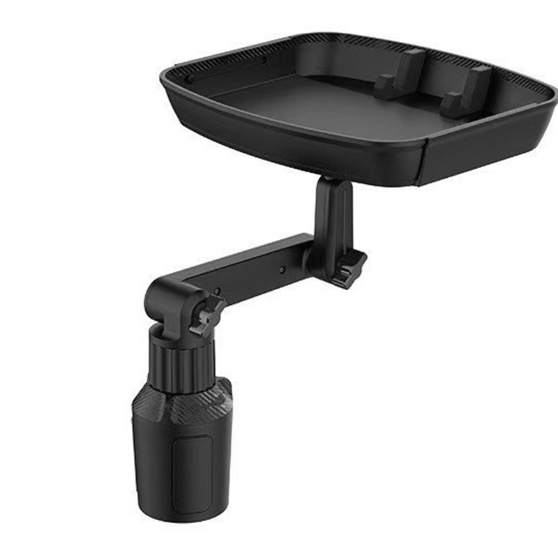 🚗 Bandeja Giratoria 360° para Portavasos de Auto: Superficie Extensible, Soporte para Celular e Instalación sin Herramientas