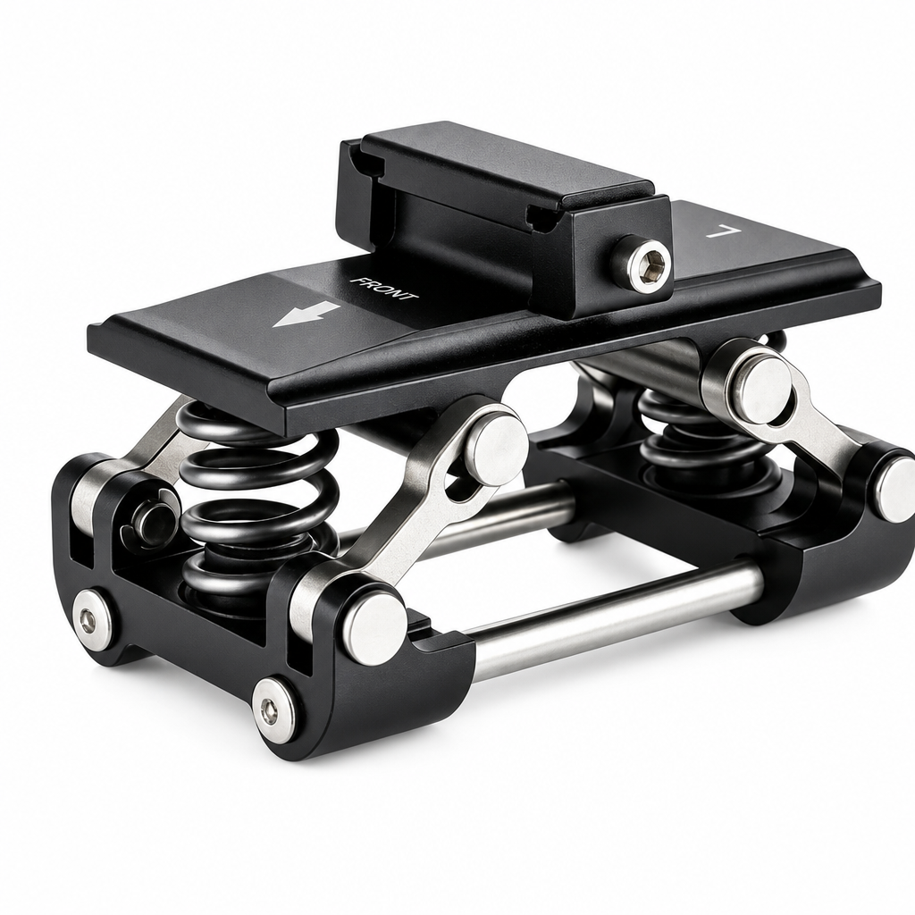 ⏳🔥¡50% DE DESCUENTO POR TIEMPO LIMITADO! ⏰ Amortiguador de Asiento para Bicicleta🚴 – Doble Resorte Antigolpes y Cuerpo de Aluminio CNC