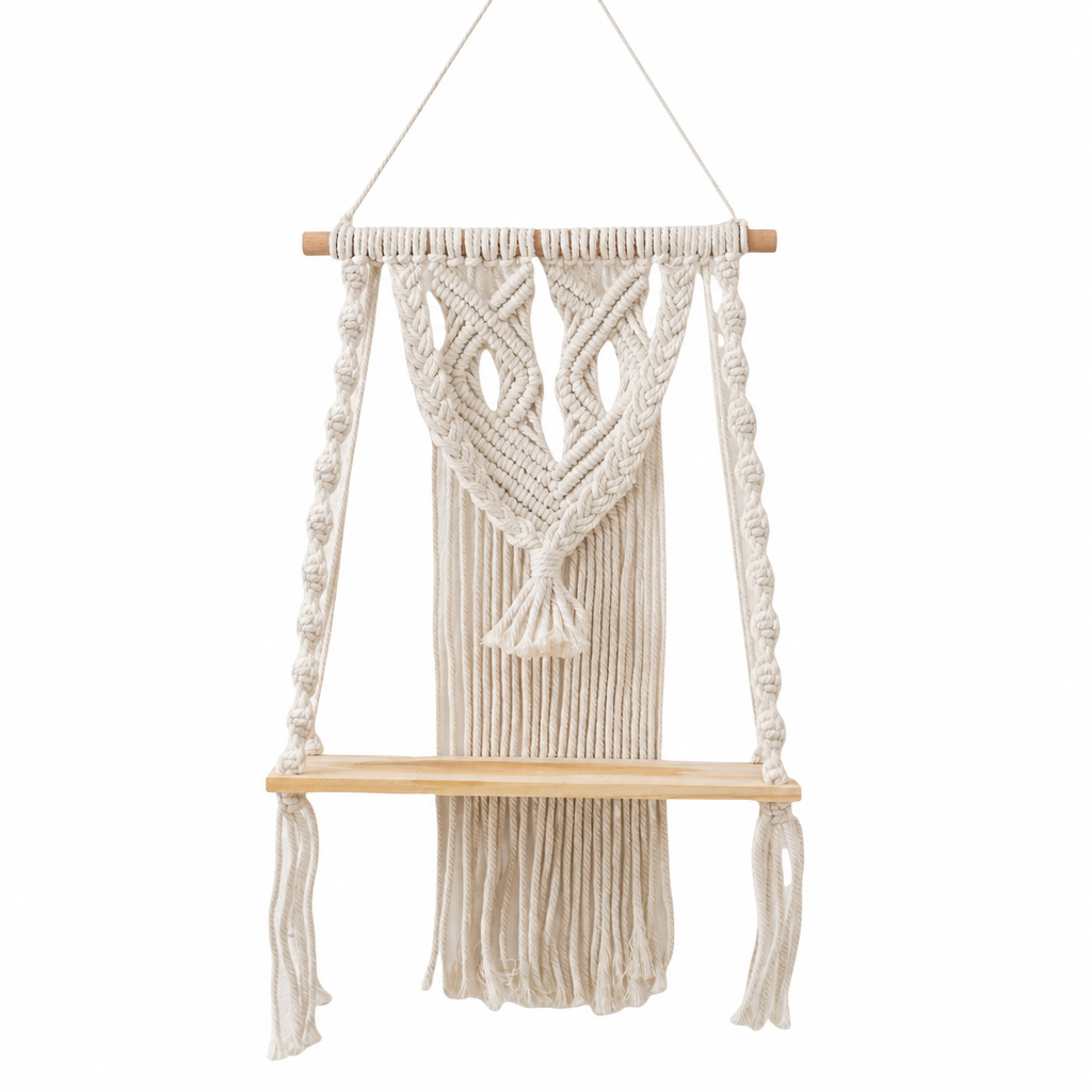 ⏳🔥¡50% DE DESCUENTO POR TIEMPO LIMITADO! ⏰Estante Flotante Bohemio Tejido a Mano🌿