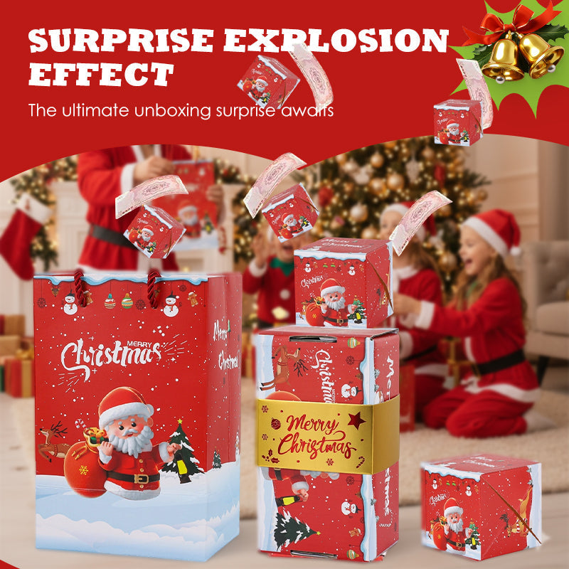 🎁 Caja de regalo con explosión navideña | Sorpresa emergente