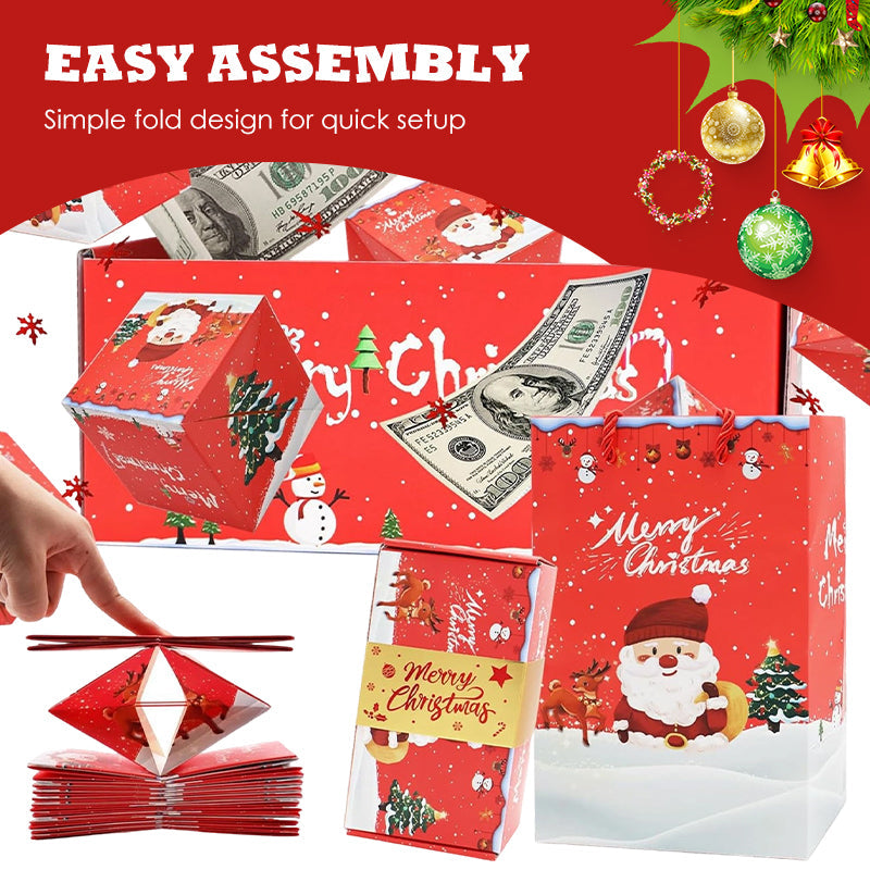 🎁 Caja de regalo con explosión navideña | Sorpresa emergente
