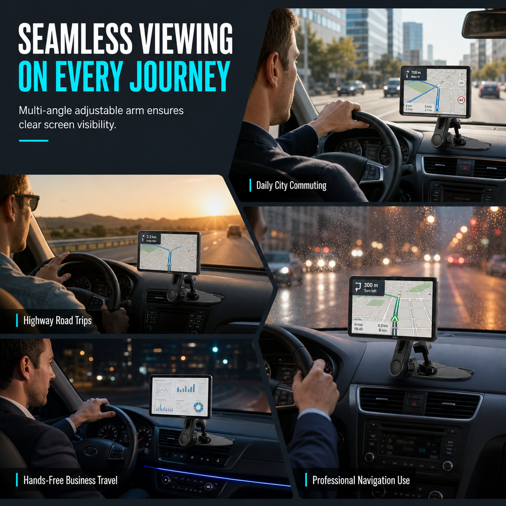🚗📱 Soporte Universal de Celular para Auto | Ranura de CD y Rejilla de Aire, Brazo Telescópico Ajustable