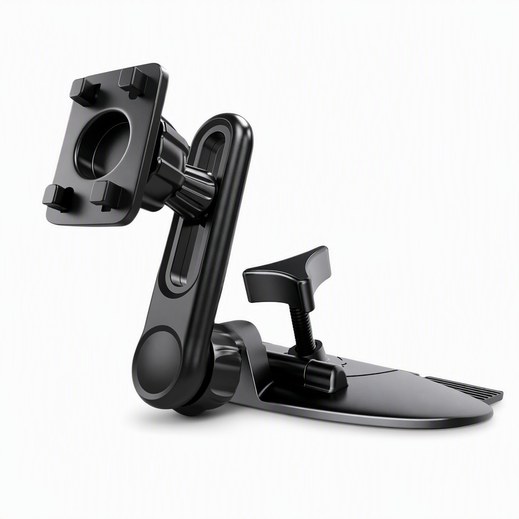 🚗📱 Soporte Universal de Celular para Auto | Ranura de CD y Rejilla de Aire, Brazo Telescópico Ajustable