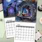 🧙‍♀️✨ Calendario Místico de Brujas 2027 | Arte de Fantasía y Decoración de Pared