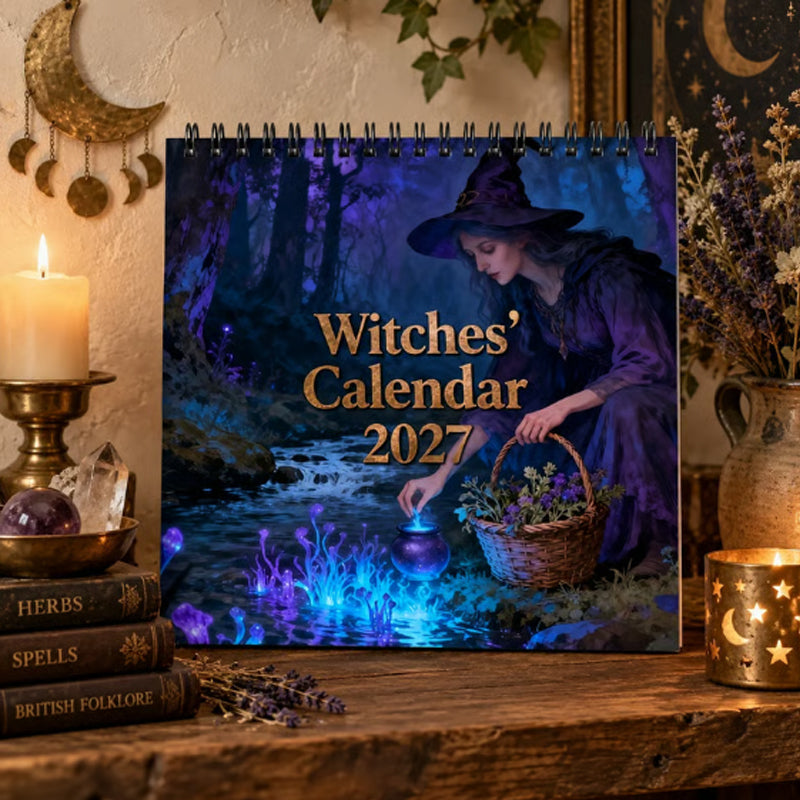 🧙‍♀️✨ Calendario Místico de Brujas 2027 | Arte de Fantasía y Decoración de Pared