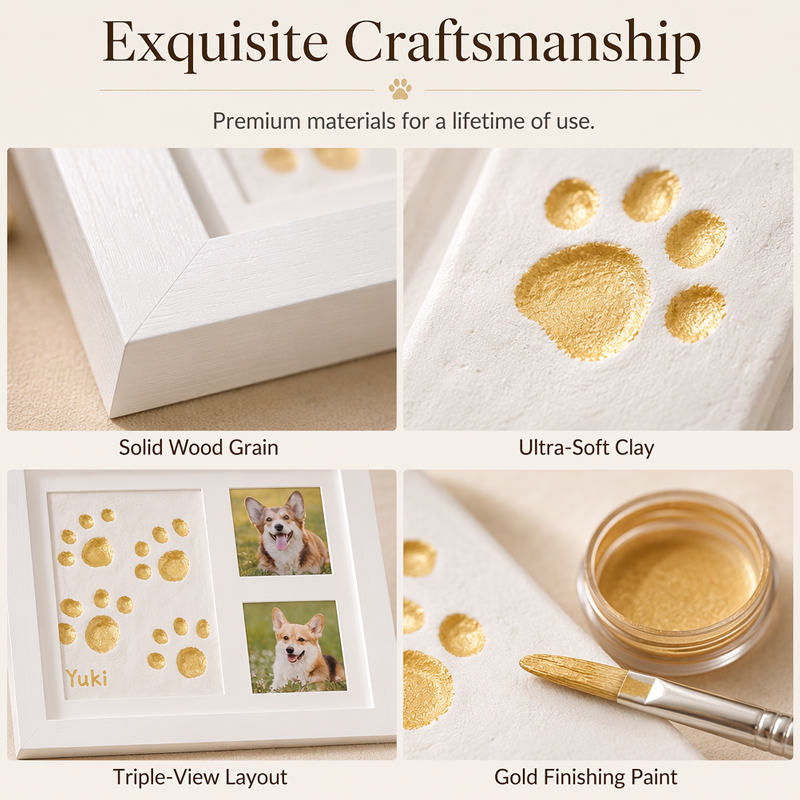 🖐️Kit DIY Huellas Bebé y Mascota | Marco Recuerdo Eterno❤️