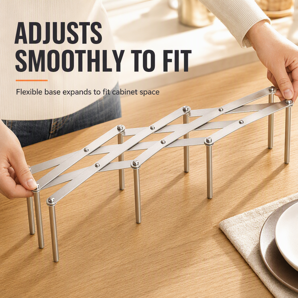 🍳✨ Estante Extensible de Acero Inoxidable para Cocina | Organizador de Tapas, Platos y Rejilla de Vapor Multiusos