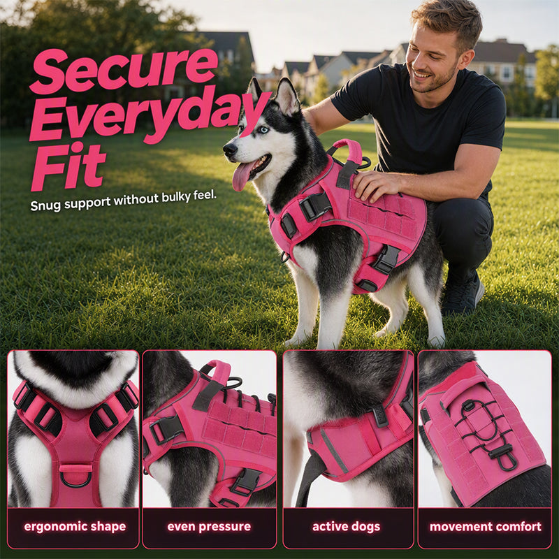 🐶 Chaleco táctico para perros de tela Oxford | Resistente al agua y reforzado 🛡️ | Asa de levantamiento rápido ✋ | Ergonómico y cómodo 🐾 | Tallas S–XL, 5 colores 🎨