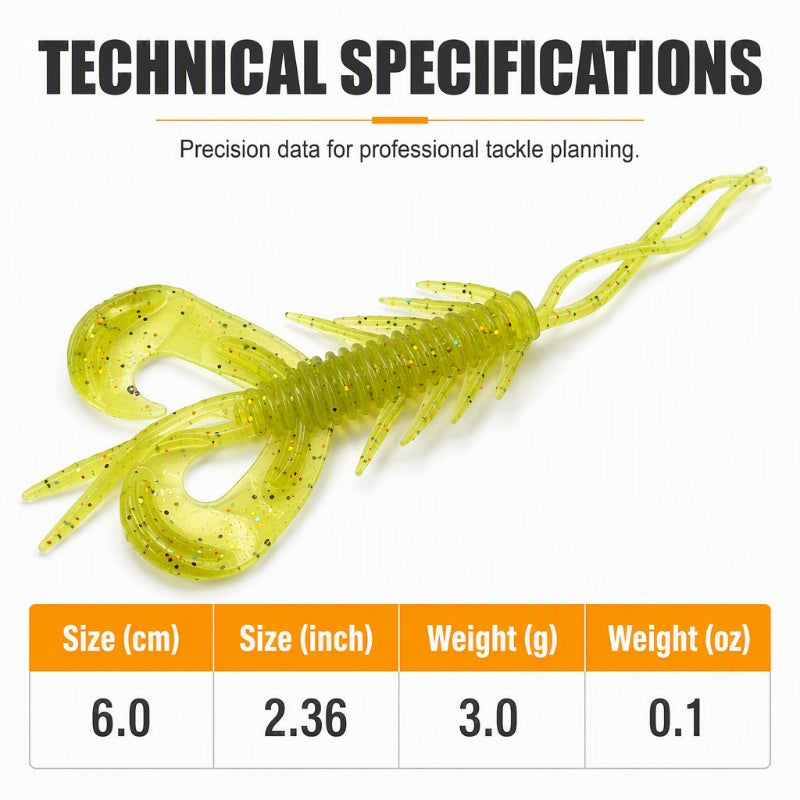 🦐 50% DE DESCUENTO | Señuelos blandos de camarón flotante, 8 piezas