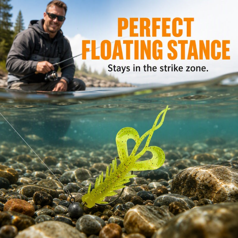 🦐 50% DE DESCUENTO | Señuelos blandos de camarón flotante, 8 piezas