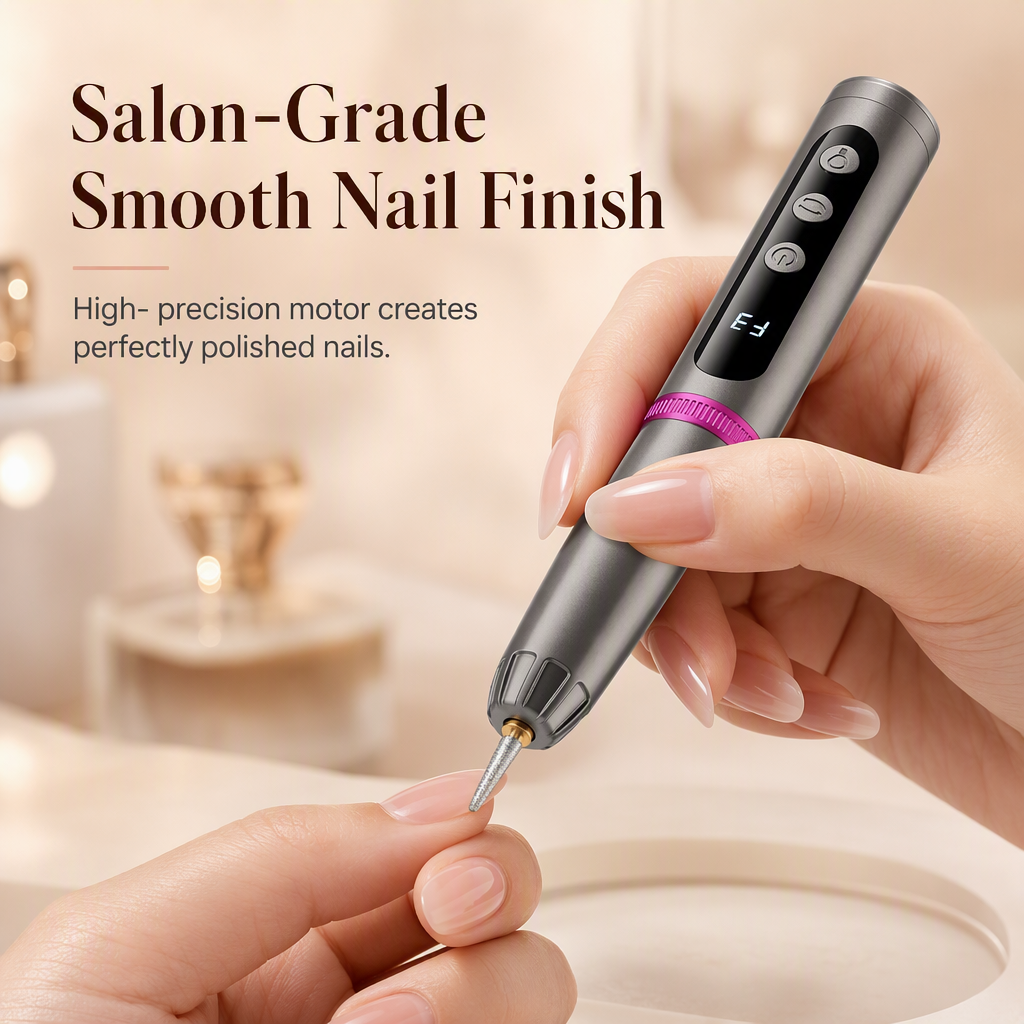 Torno eléctrico portátil para manicura y pulido de uñas