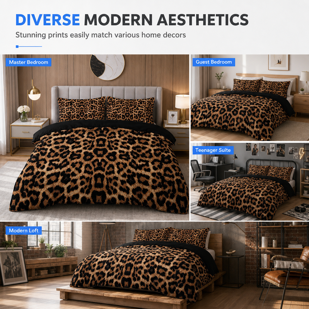 Geometric Cartoon Anime Digital Print Polyester Duvet Cover Bedding Set with Pillowcases