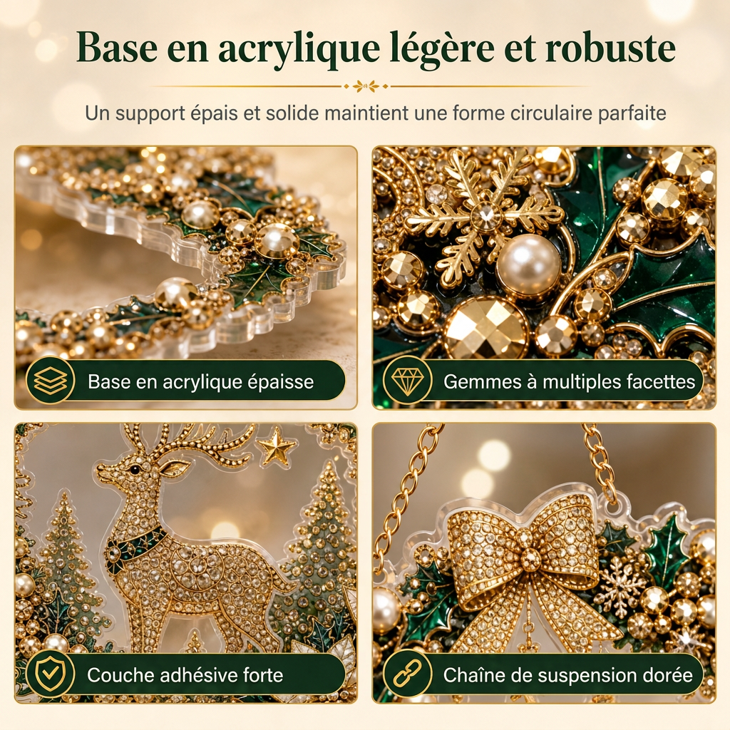 🎄 OFERTA RELÁMPAGO – 50 % DE DESCUENTO ✨ Kit de Diamond Art navideño para hacer tú mismo: decoración navideña creativa para un hogar festivo 🎁