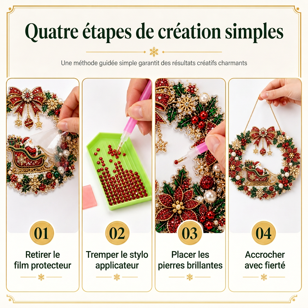🎄 OFERTA RELÁMPAGO – 50 % DE DESCUENTO ✨ Kit de Diamond Art navideño para hacer tú mismo: decoración navideña creativa para un hogar festivo 🎁