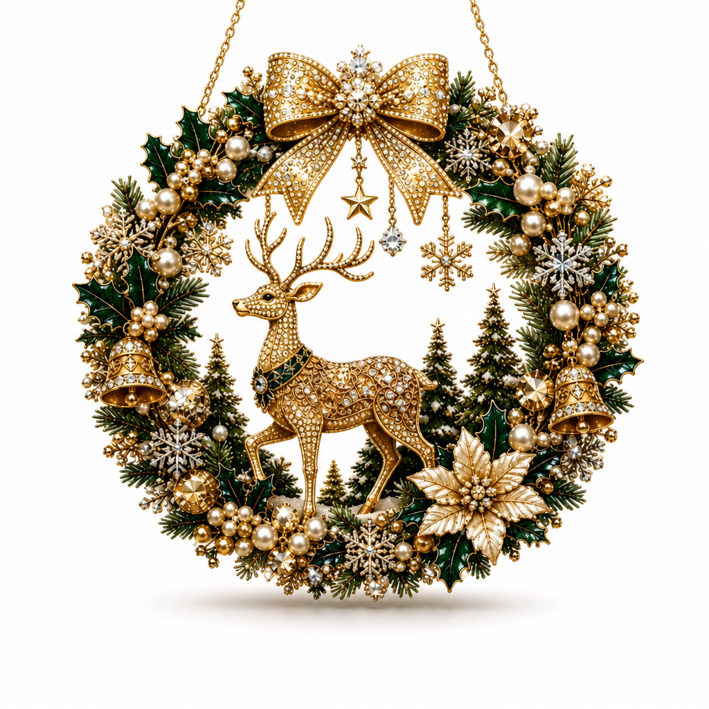 🎄 OFERTA RELÁMPAGO – 50 % DE DESCUENTO ✨ Kit de Diamond Art navideño para hacer tú mismo: decoración navideña creativa para un hogar festivo 🎁