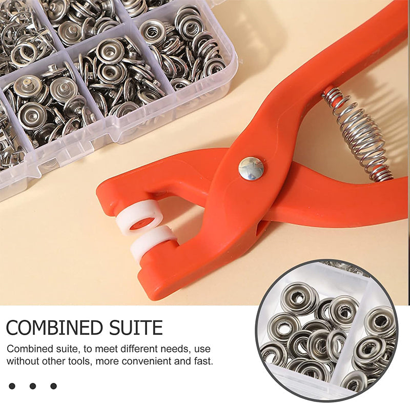 🧷 50% de descuento solo hoy ✨ Kit de pinza para broches de presión sin coser