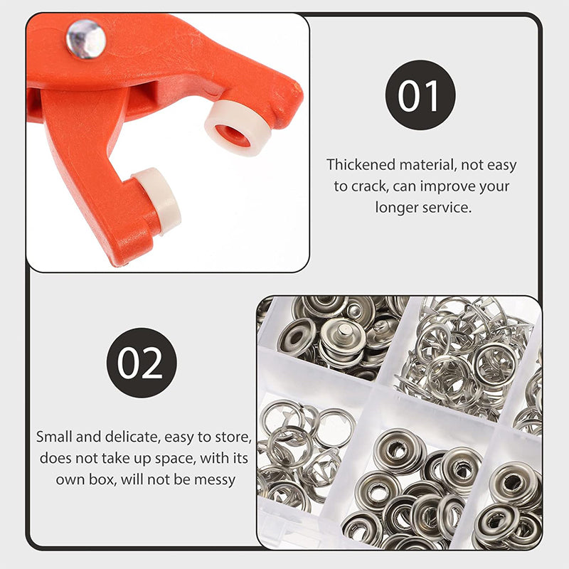 🧷 50% de descuento solo hoy ✨ Kit de pinza para broches de presión sin coser
