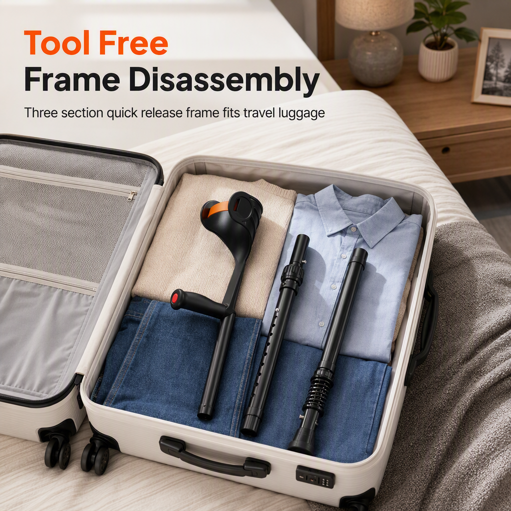 ⏳🔥LIMITED-TIME 50% OFF! ⏰💪 Folding Forearm Crutches – Non-slip & mobility aid ✨