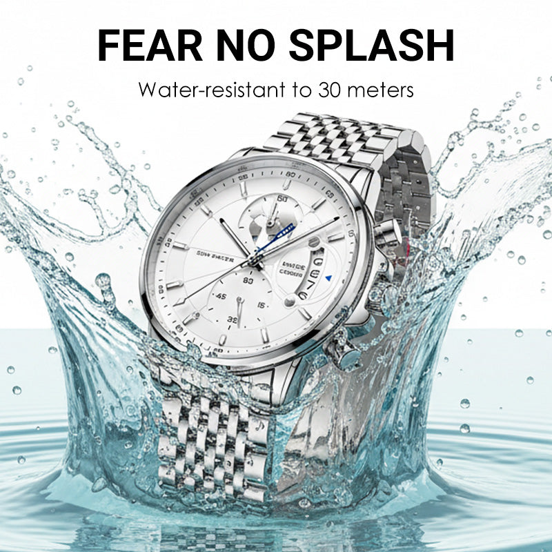 Reloj de Cuarzo Luminoso e Impermeable para Hombre