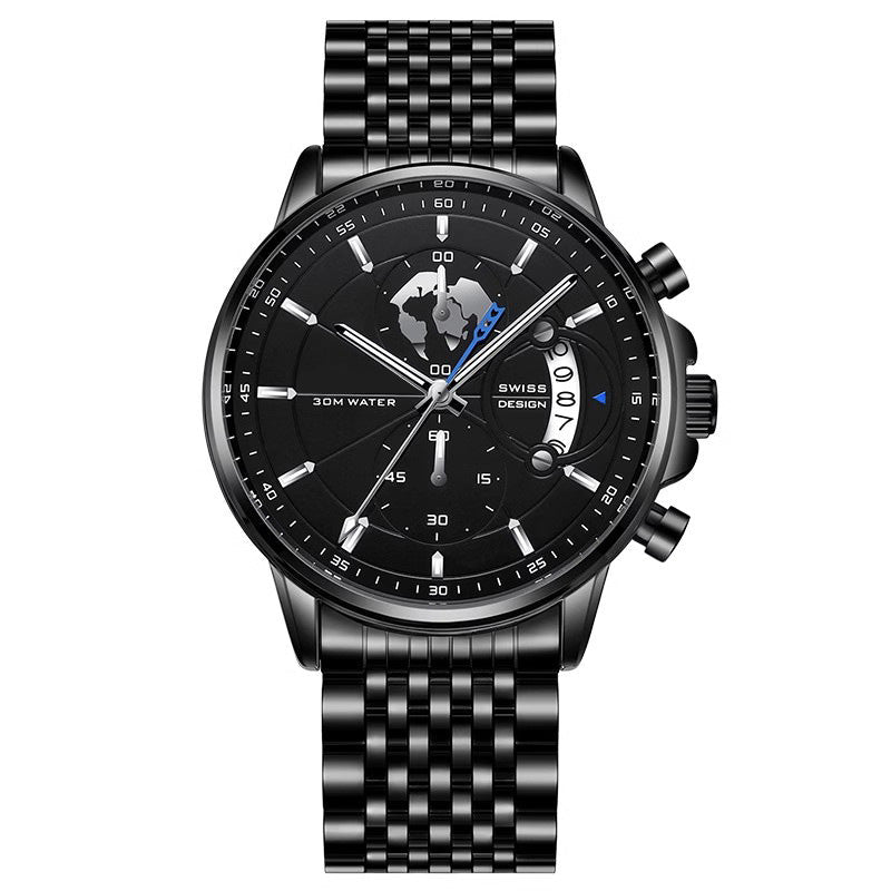Reloj de Cuarzo Luminoso e Impermeable para Hombre