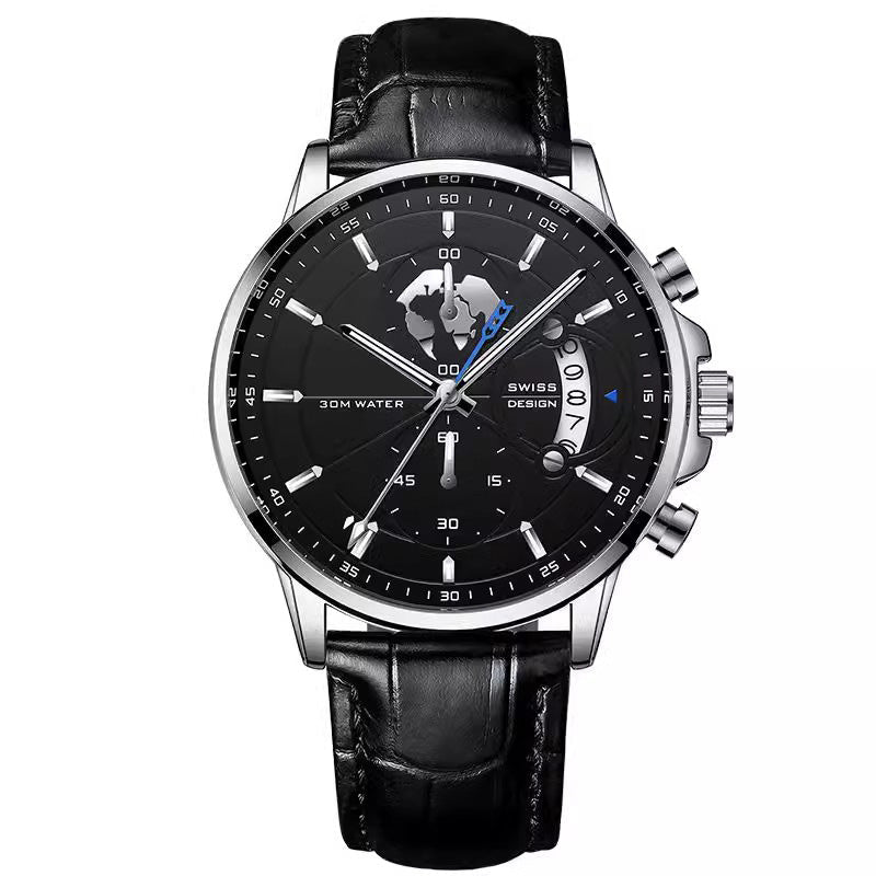 Reloj de Cuarzo Luminoso e Impermeable para Hombre