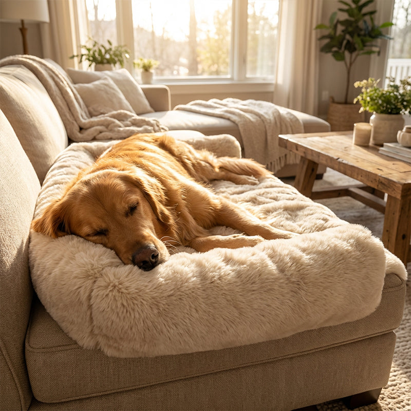 Cama para mascotas gruesa, cálida y antideslizante con borde