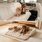 Cama para mascotas gruesa, cálida y antideslizante con borde
