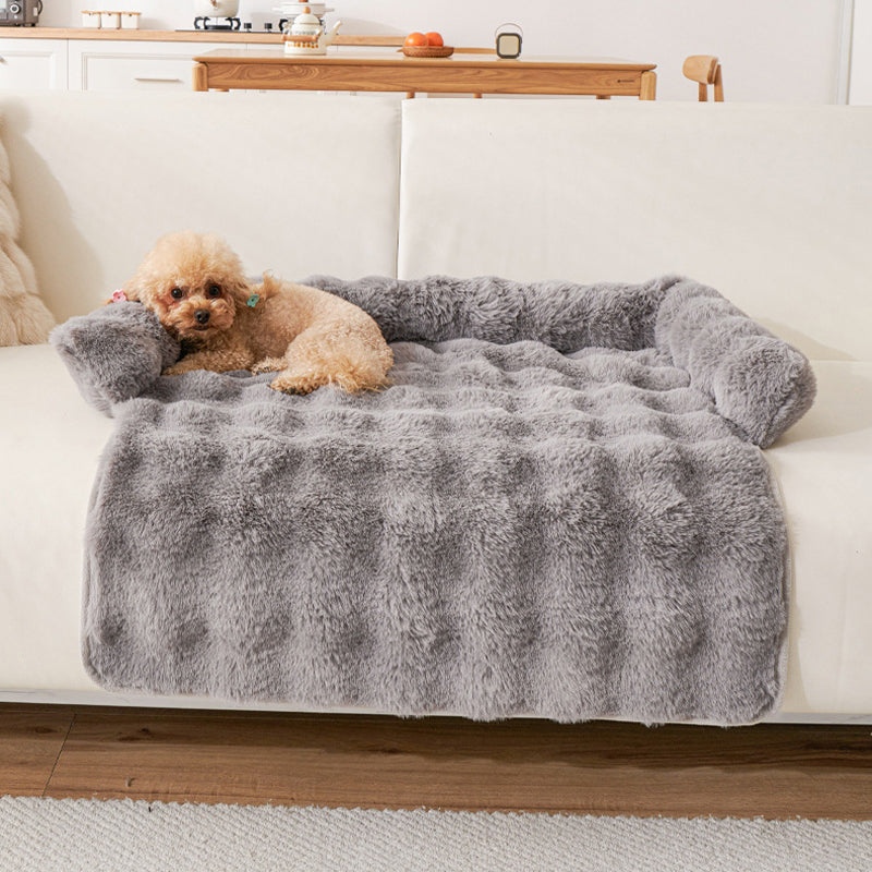Cama para mascotas gruesa, cálida y antideslizante con borde