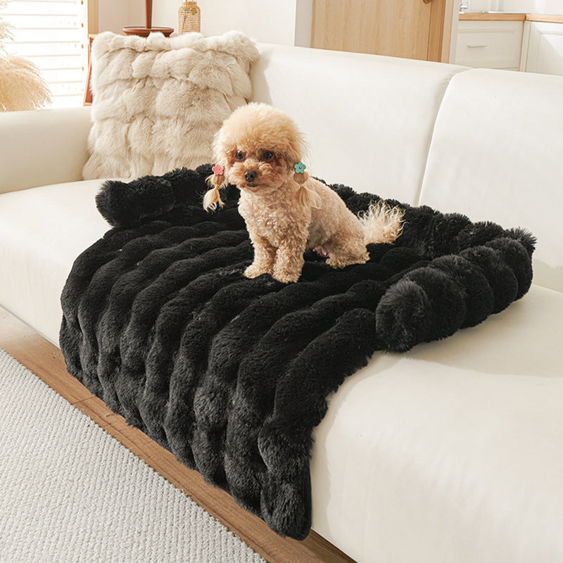 Cama para mascotas gruesa, cálida y antideslizante con borde