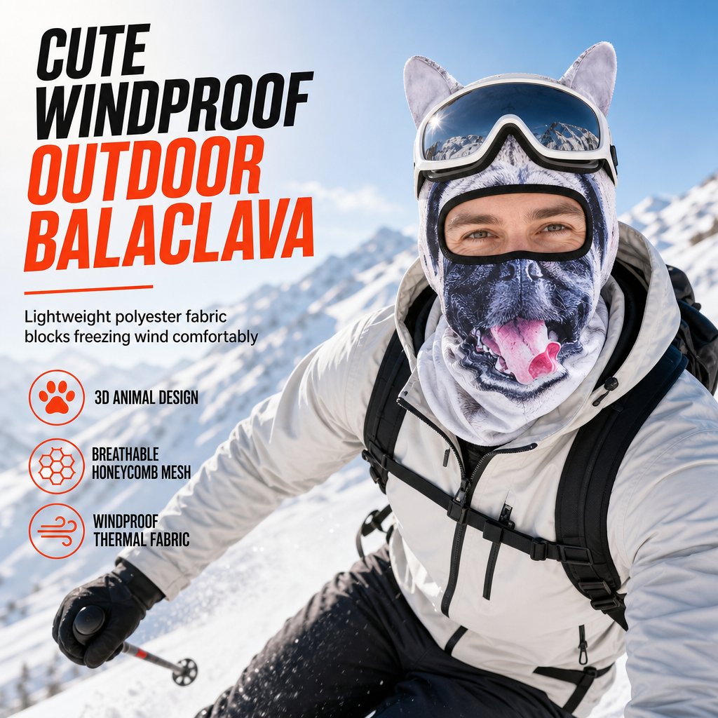 📢📢40% OFF !! ⏰Animal Print Windproof Balaclava Face Mask
