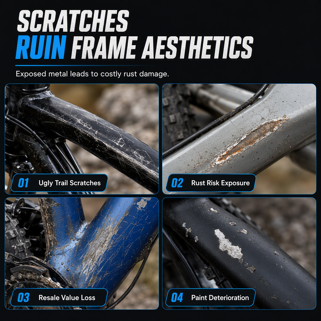🚲 50% OFF TODAY!!🎨 Bicycle Frame Paint Touch-Up Paste with Brush for Mountain Bike Scratch and Wear Repair